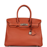 Hermes Birkin 30 Cuivre Novillo Palladium Hardware