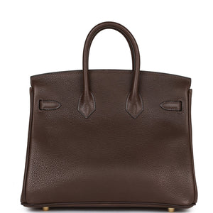 Hermes Birkin 25 Ebene Barenia Faubourg Gold Hardware