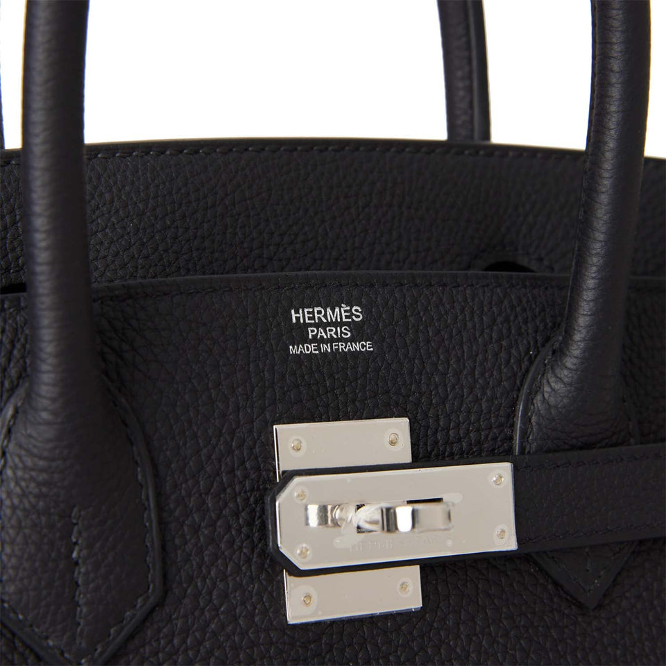 Hermes Birkin 30 Black Togo Palladium Hardware