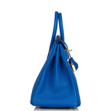 Hermes Birkin 25 Bleu France Togo Gold Hardware