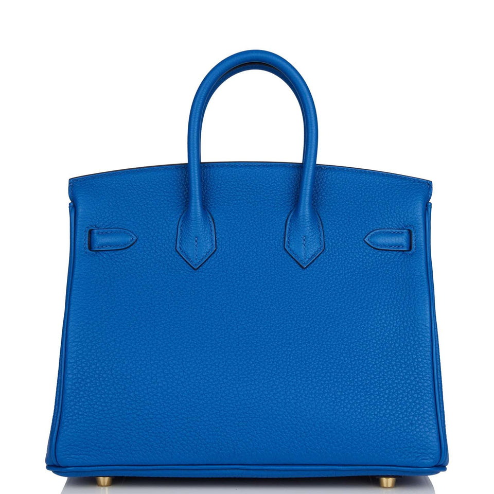 Hermes Birkin 25 Bleu France Togo Gold Hardware