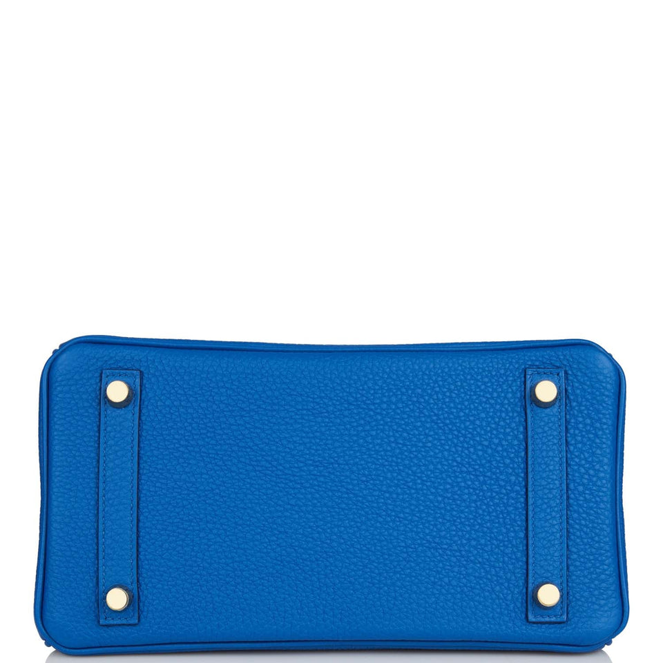 Hermes Birkin 25 Bleu France Togo Gold Hardware