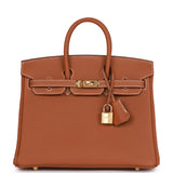 Hermes Birkin 25 Gold Togo Gold Hardware