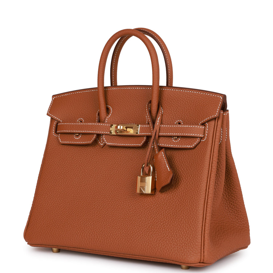 Hermes Birkin 25 Gold Togo Gold Hardware