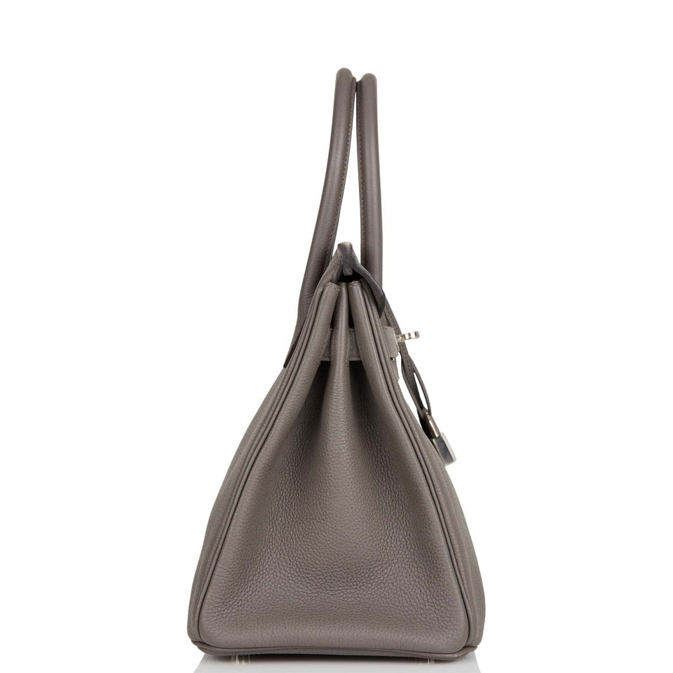 Hermes Birkin 30 Etain Togo Palladium Hardware