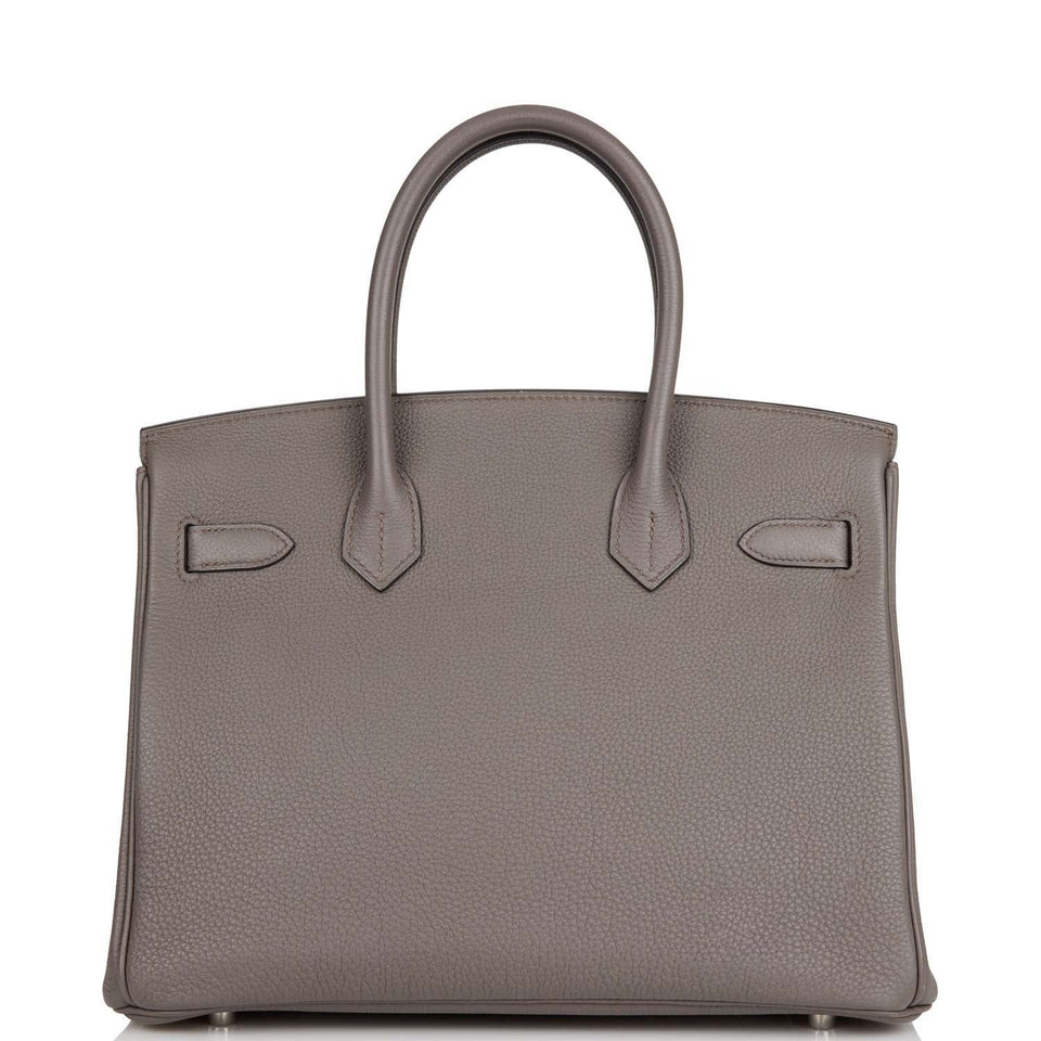 Hermes Birkin 30 Etain Togo Palladium Hardware