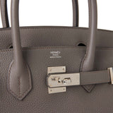 Hermes Birkin 30 Etain Togo Palladium Hardware