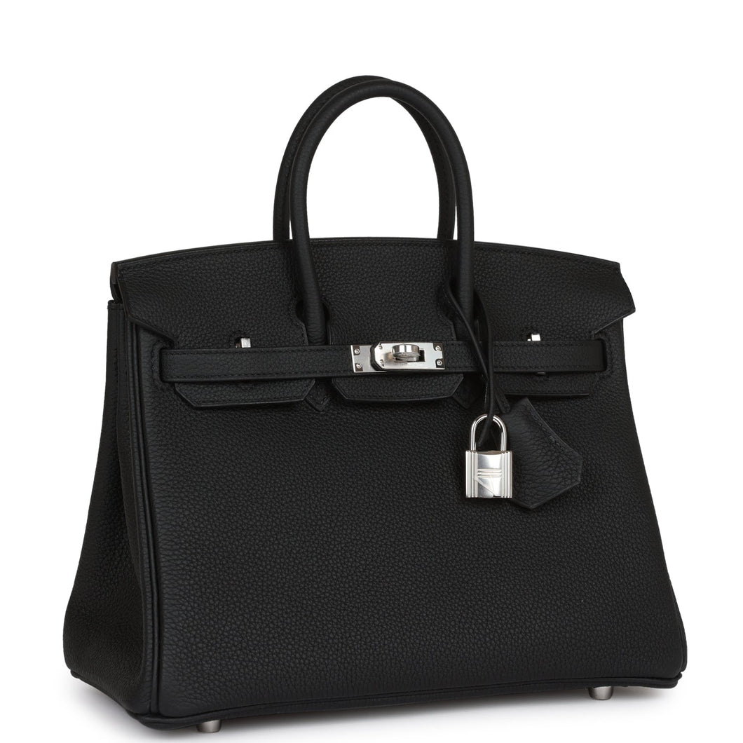 Hermes Birkin 25 Black Togo Palladium Hardware