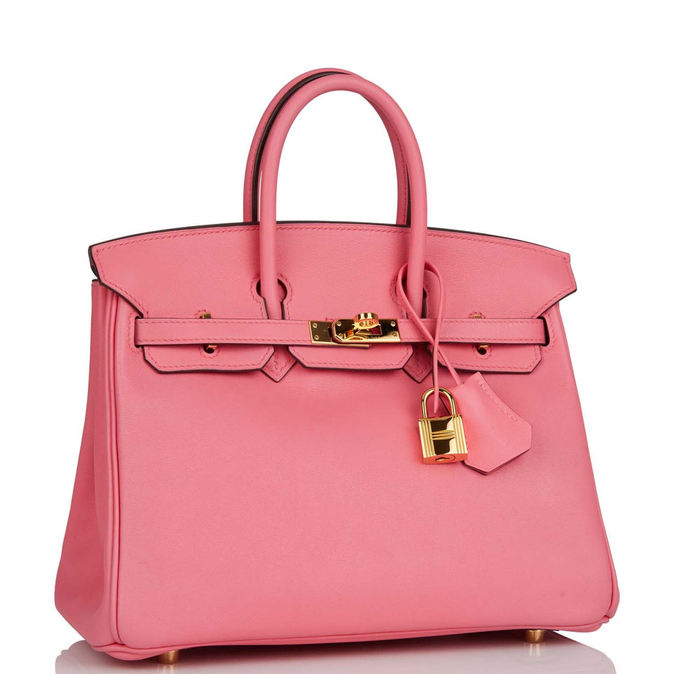 Hermes Birkin 25 Rose Azalee Swift Gold Hardware