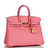 Hermes Birkin 25 Rose Azalee Swift Gold Hardware