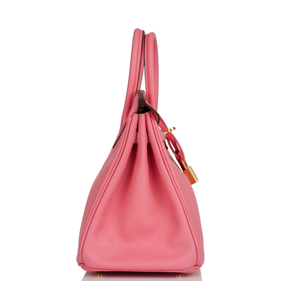 Hermes Birkin 25 Rose Azalee Swift Gold Hardware