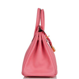 Hermes Birkin 25 Rose Azalee Swift Gold Hardware