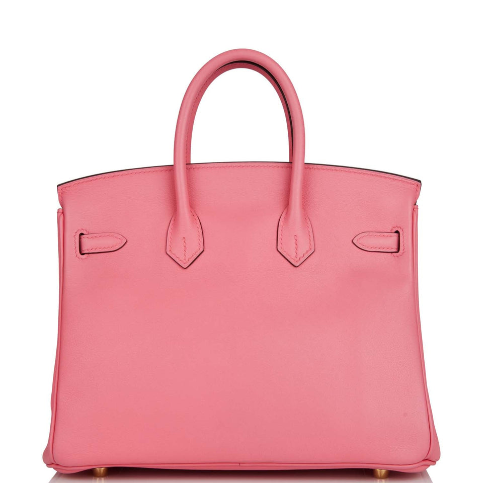 Hermes Birkin 25 Rose Azalee Swift Gold Hardware