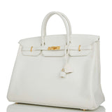 Hermes Special Order (HSS) Birkin 40 White Verso Togo Gold Hardware