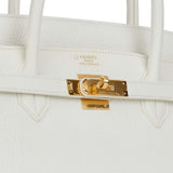 Hermes Special Order (HSS) Birkin 40 White Verso Togo Gold Hardware