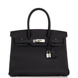 Hermes Birkin 30 Black Togo Palladium Hardware