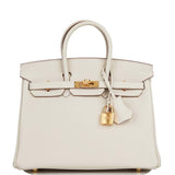 Hermes Birkin 25 Craie Togo Gold Hardware