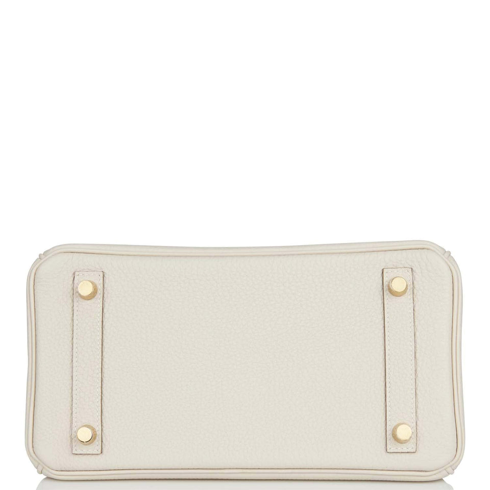 Hermes Birkin 25 Craie Togo Gold Hardware