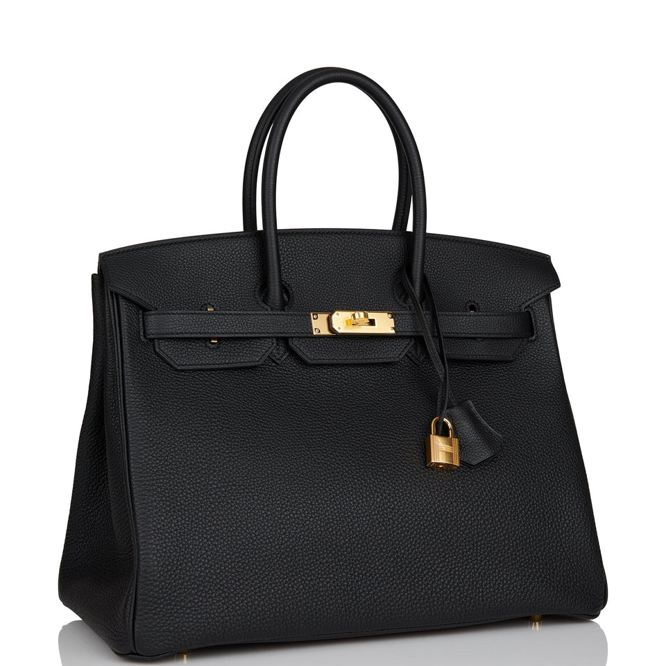 Hermes Birkin 35 Black Togo Gold Hardware