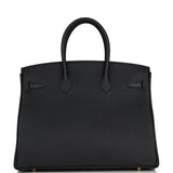 Hermes Birkin 35 Black Togo Gold Hardware