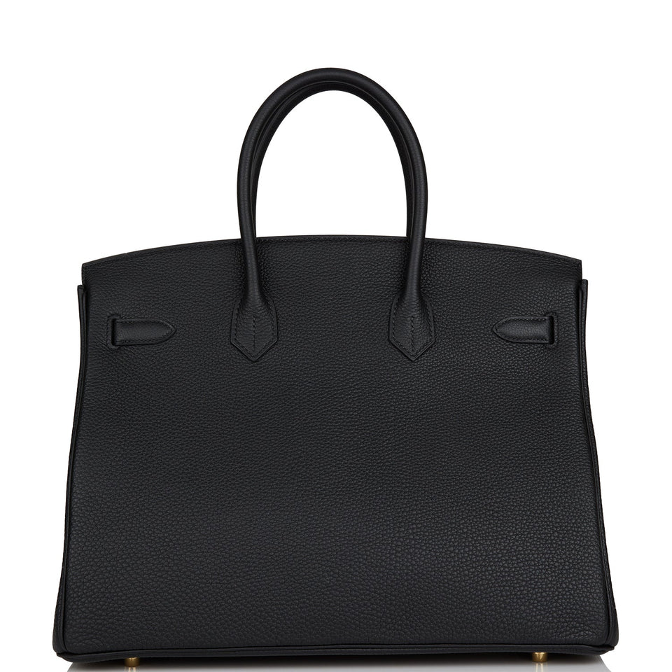 Hermes Birkin 35 Black Togo Gold Hardware