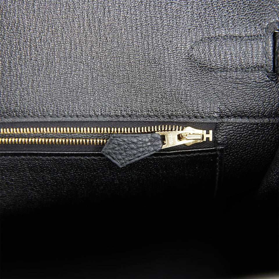 Hermes Birkin 35 Black Togo Gold Hardware