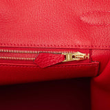 Hermes Birkin 35 Rouge Casaque Togo Gold Hardware