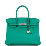 Hermes Birkin 30 Vert Jade Epsom Palladium Hardware