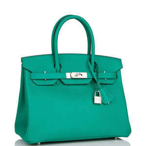 Hermes Birkin 30 Vert Jade Epsom Palladium Hardware