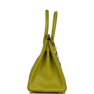 Hermes Birkin 30 Vert Anis Chevre Palladium Hardware