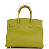 Hermes Birkin 30 Vert Anis Chevre Palladium Hardware