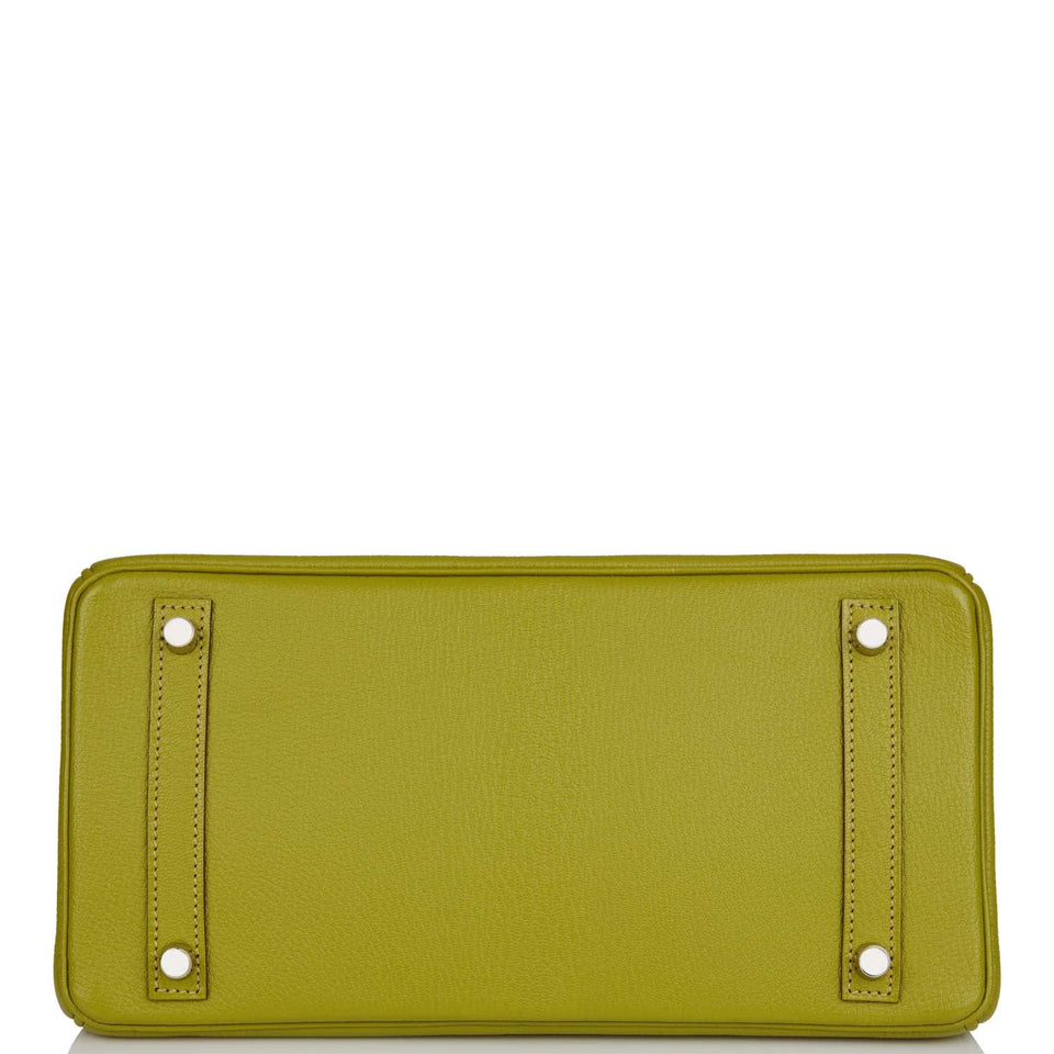 Hermes Birkin 30 Vert Anis Chevre Palladium Hardware