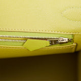 Hermes Birkin 30 Vert Anis Chevre Palladium Hardware