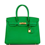 Hermes Birkin 30 Bambou Clemence Gold Hardware