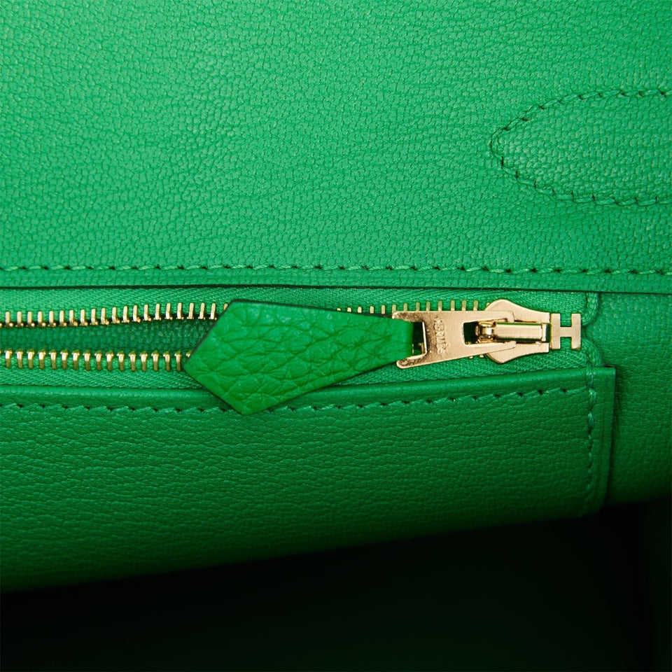 Hermes Birkin 30 Bambou Clemence Gold Hardware