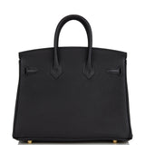 Hermes Birkin 25 Black Togo Gold Hardware