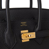 Hermes Birkin 25 Black Togo Gold Hardware
