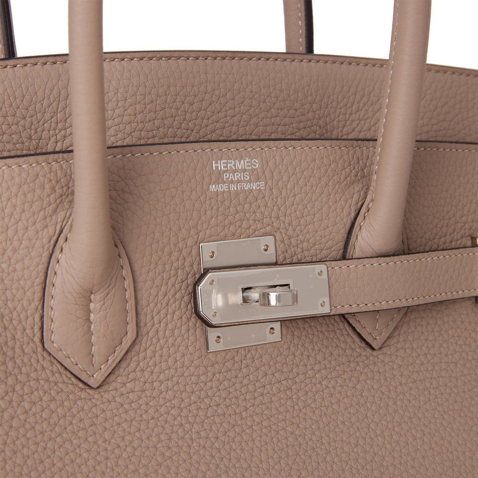 Hermes Birkin 35 Gris Tourterelle Togo Palladium Hardware