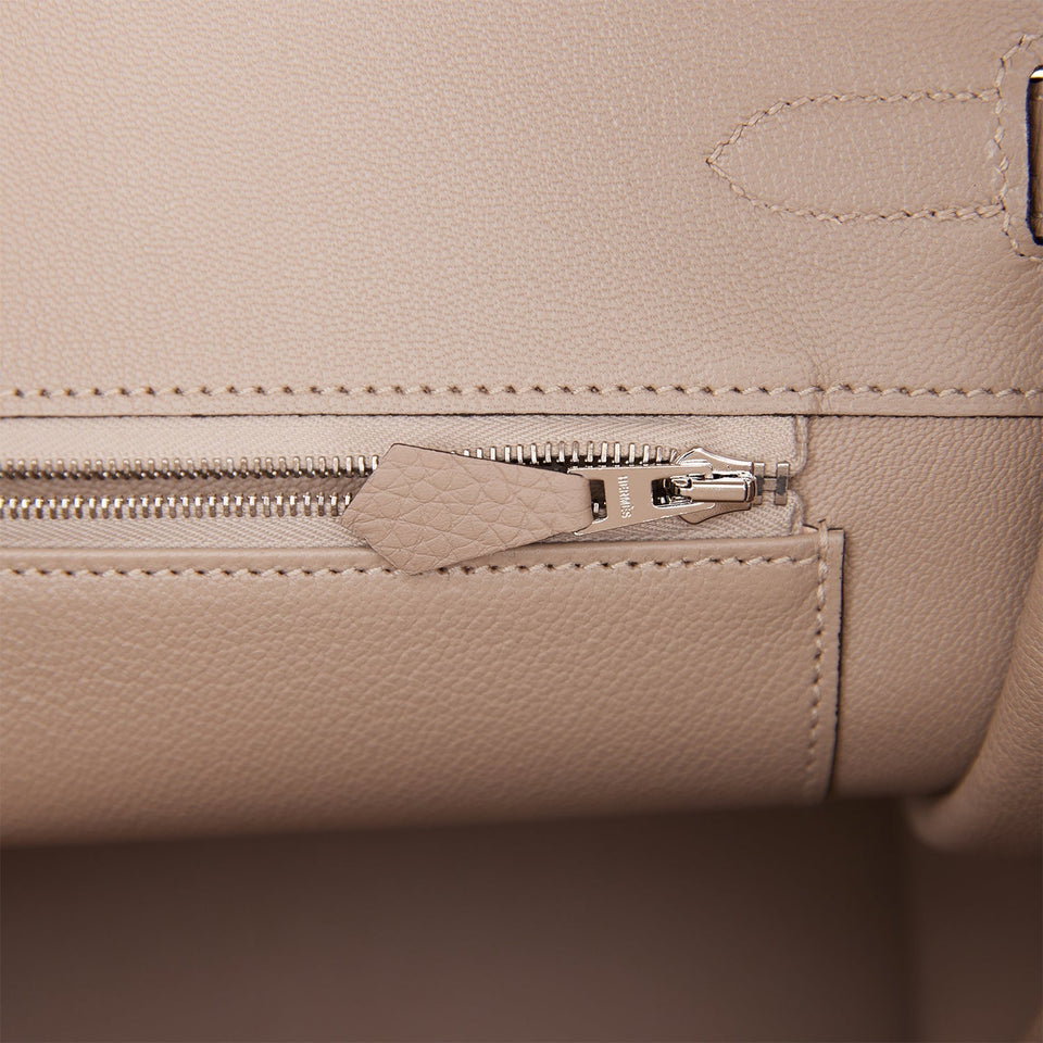 Hermes Birkin 35 Gris Tourterelle Togo Palladium Hardware