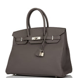 Hermes Birkin 35 Etain Togo Palladium Hardware