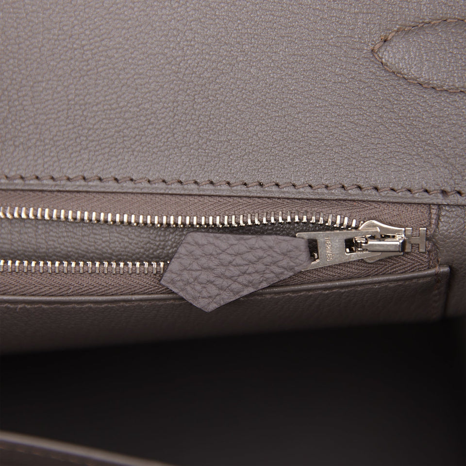 Hermes Birkin 35 Etain Togo Palladium Hardware