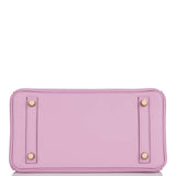 Hermes Birkin 25 Mauve Sylvestre Swift Rose Gold Hardware