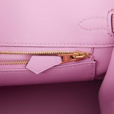 Hermes Birkin 25 Mauve Sylvestre Swift Rose Gold Hardware