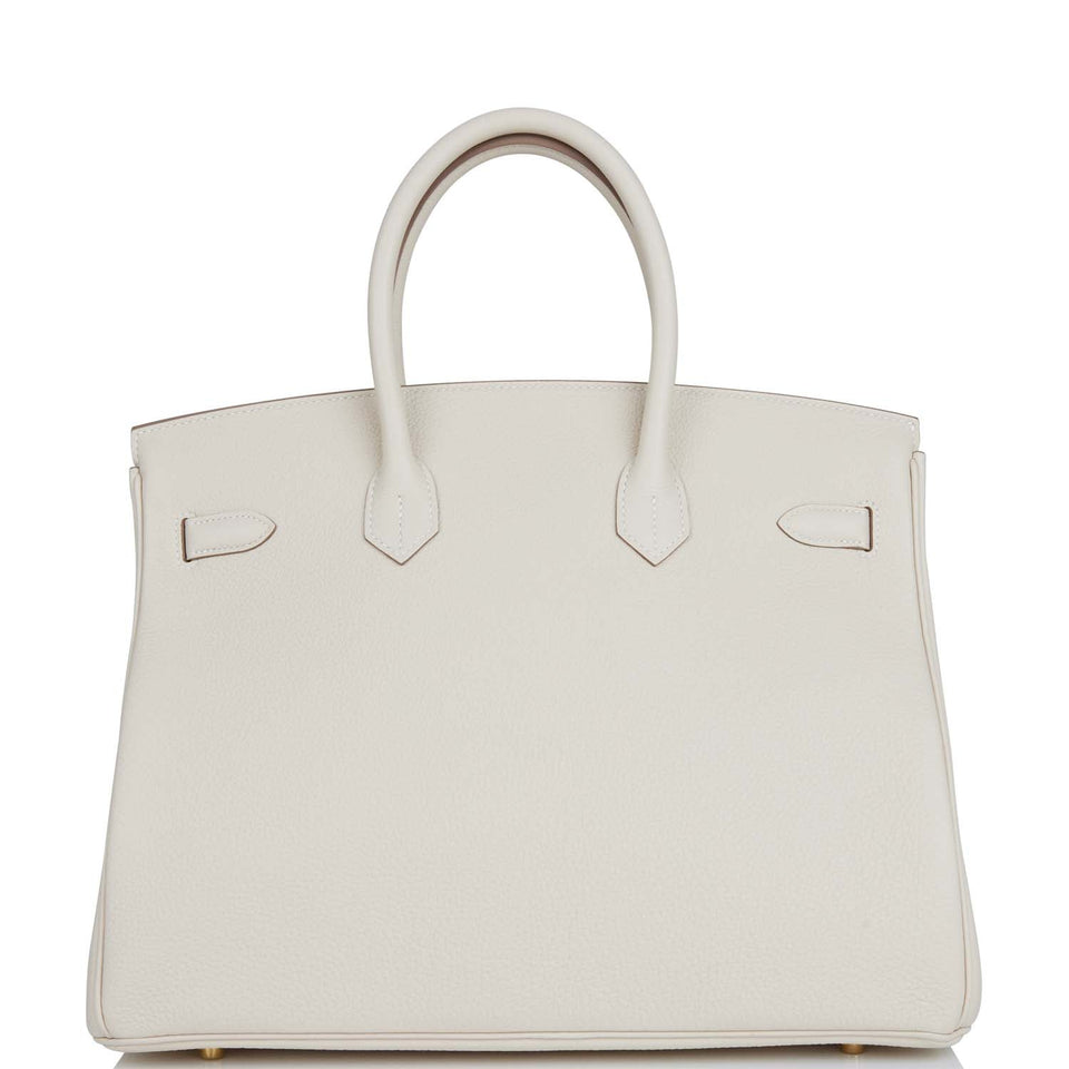 Hermes Birkin 35 Craie Togo Gold Hardware
