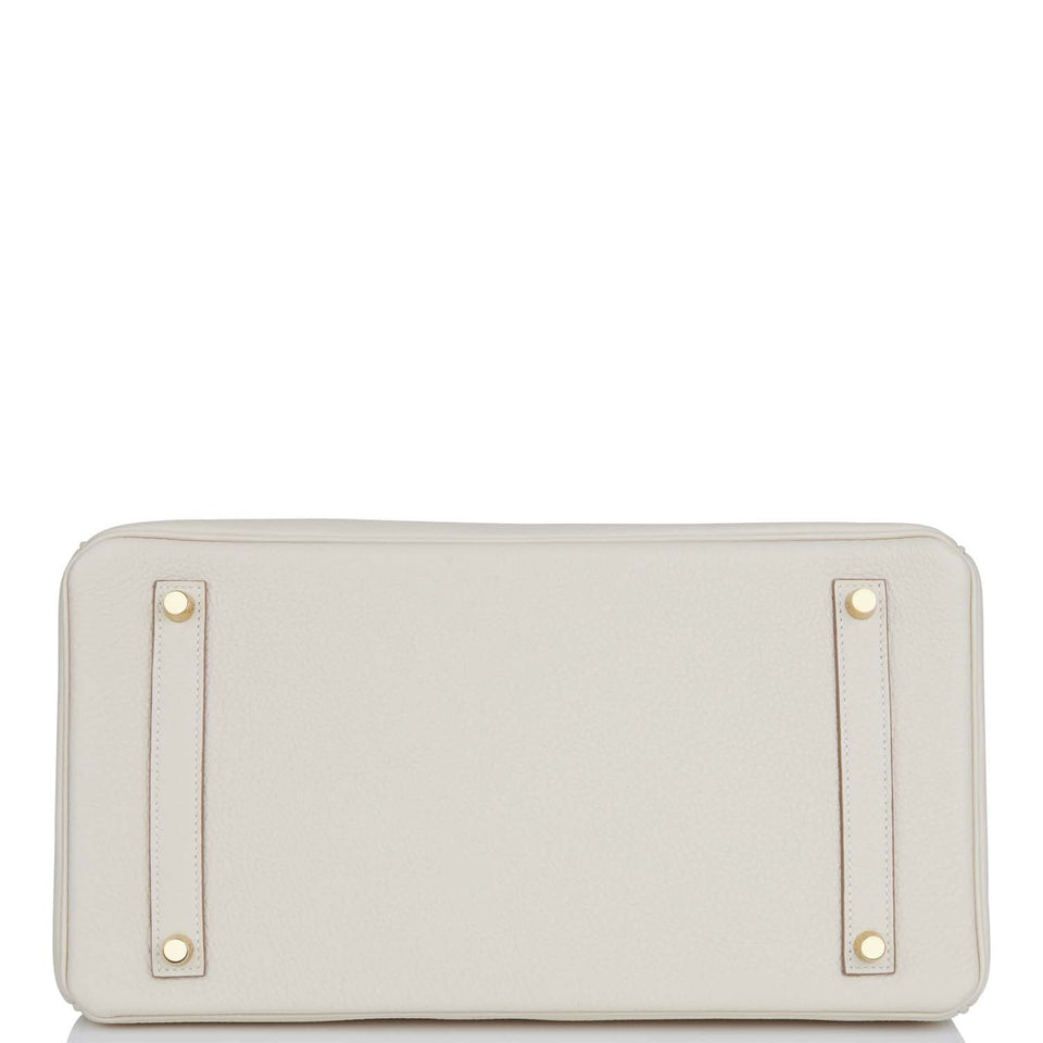 Hermes Birkin 35 Craie Togo Gold Hardware