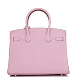 Hermes Birkin 30 Mauve Sylvestre Clemence Palladium Hardware