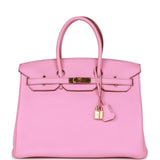 Hermes Birkin 35 Bubblegum Togo Gold Hardware