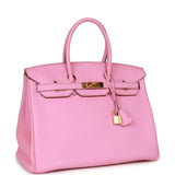 Hermes Birkin 35 Bubblegum Togo Gold Hardware