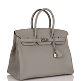 Hermes Birkin 35 Gris Mouette Verso Togo Palladium Hardware