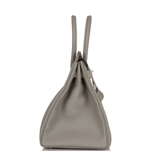Hermes Birkin 35 Gris Mouette Verso Togo Palladium Hardware